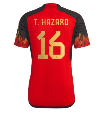 Maillot de foot Belgique Thorgan Hazard #16 Domicile Monde 2022 Manches Courte